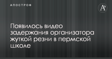 З'явилося відео затримання організатора моторошної різанини в пермській школі