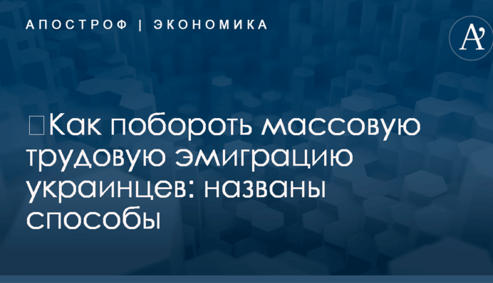 ​Как побороть массовую трудовую эмиграцию украинцев: названы способы