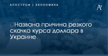 ​Названа причина резкого скачка курса доллара в Украине