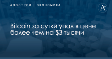 Bitcoin за сутки упал в цене более чем на $3 тысячи