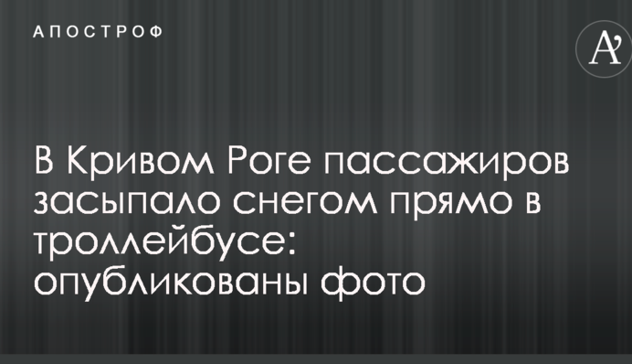 В Кривом Роге пассажиров засыпало снегом прямо в троллейбусе: опубликованы фото