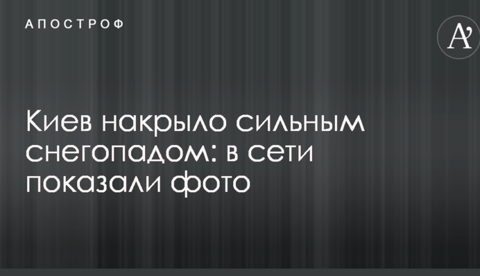 Киев накрыло сильным снегопадом: в сети показали фото