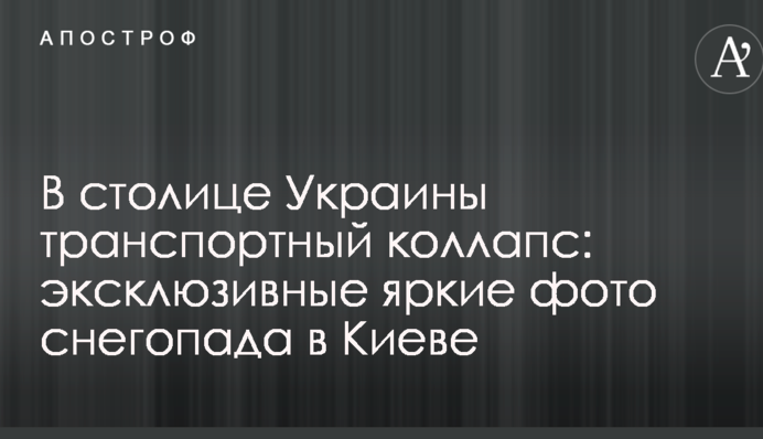 В столице Украины транспортный коллапс: эксклюзивные яркие фото снегопада в Киеве