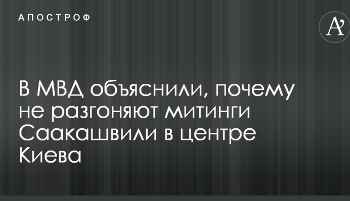 В МВД объяснили, почему не разгоняют митинги Саакашвили в центре Киева