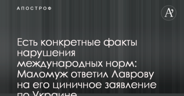 Є конкретні факти порушення міжнародних норм: Маломуж відповів Лаврову на його цинічну заяву по Україні