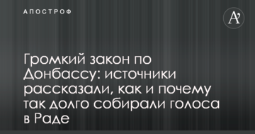 Гучний закон щодо Донбасу: джерела розповіли, як і чому так довго збирали голоси в Раді