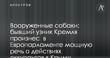 Озброєні собаки: колишній в'язень Кремля виголосив в Європарламенті потужну промову про дії окупантів в Криму