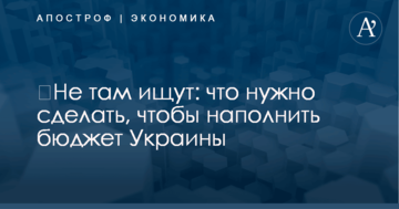​Не там ищут: что нужно сделать, чтобы наполнить бюджет Украины