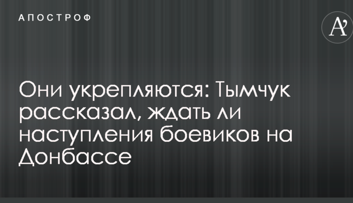 Они укрепляются: Тымчук рассказал, ждать ли наступления боевиков на Донбассе
