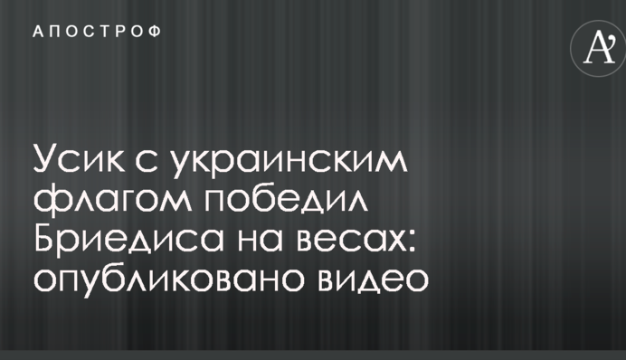 Усик з українським прапором переміг Брієдіса на вагах: опубліковано відео