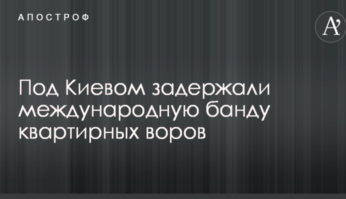 Под Киевом задержали международную банду квартирных воров