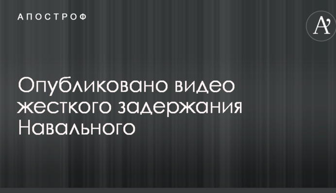 Опубликовано видео жесткого задержания Навального