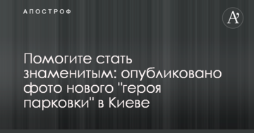 Допоможіть стати знаменитим: опубліковано фото нового "героя парковки" в Києві