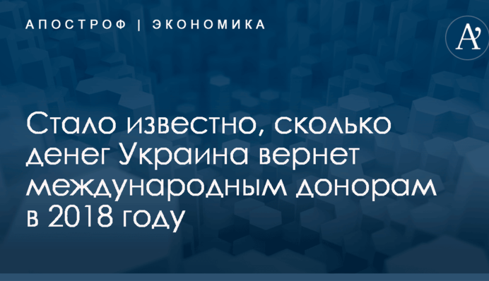 Сотни миллиардов: стало известно, сколько денег Украина вернет международным донорам в 2018 году