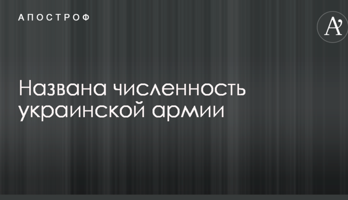 Названа численность украинской армии