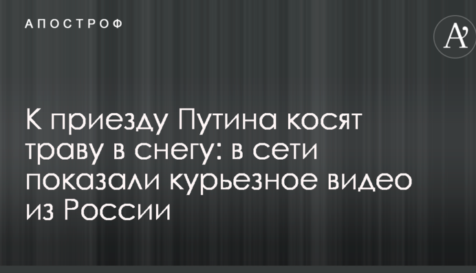 До приїзду Путіна косять траву в снігу: в мережі показали курйозне відео з Росії
