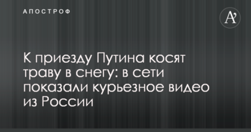 До приїзду Путіна косять траву в снігу: в мережі показали курйозне відео з Росії