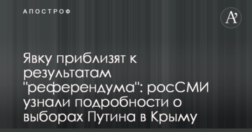 Явку наблизять до результатів "референдуму": РосЗМІ дізналися подробиці про вибори Путіна в Криму