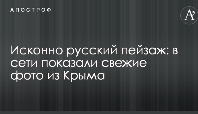 Споконвічно російський пейзаж: у мережі показали свіжі фото з Криму