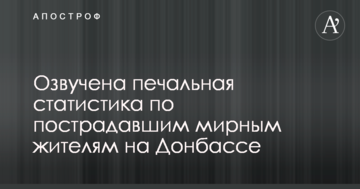 Озвучена сумна статистика по постраждалим мирним жителям на Донбасі