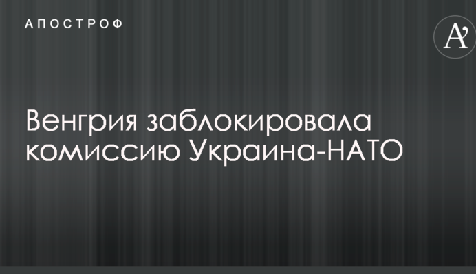 Венгрия заблокировала комиссию Украина-НАТО