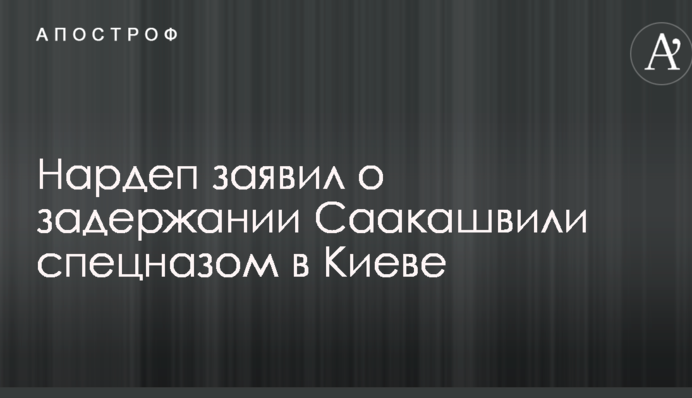 Нардеп заявил о задержании Саакашвили спецназом в Киеве