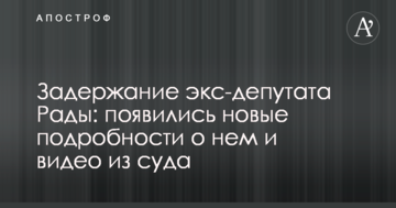 Задержание экс-депутата Рады: появились новые подробности о нем и видео из суда