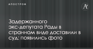 Затриманого екс-депутата Ради в дивному вигляді доставили в суд: з'явилися фото