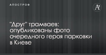 "Друг" трамваїв: опубліковані фото чергового героя парковки в Києві