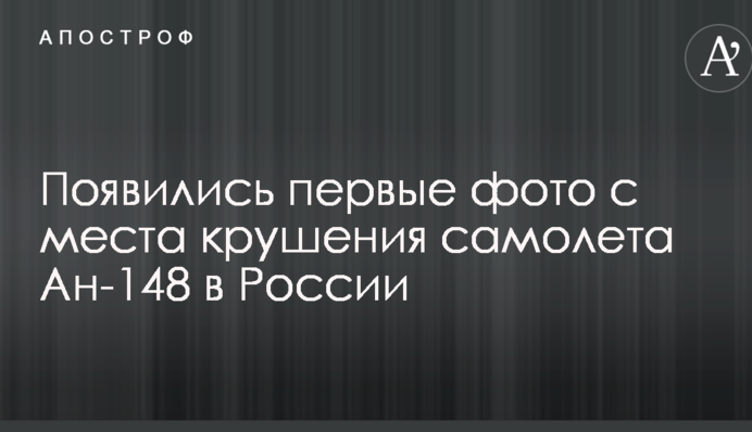 Появились первые фото с места крушения самолета Ан-148 в России