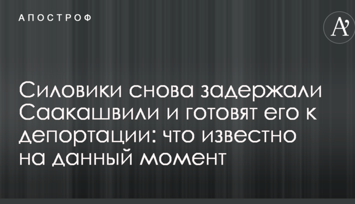 Прикордонники затримали Саакашвілі та видворили його до Польщі: що відомо на даний момент