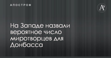 На Заході назвали можливу кількість миротворців для Донбасу