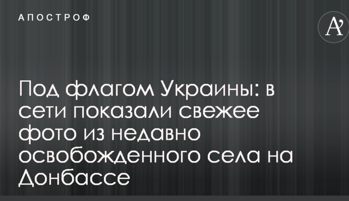 Під прапором України: в мережі показали свіже фото з недавно звільненого села на Донбасі