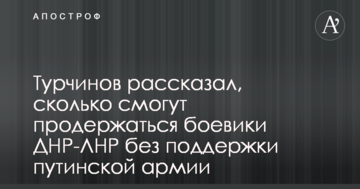Турчинов розповів, скільки зможуть протриматися бойовики ДНР-ЛНР без підтримки путінської армії