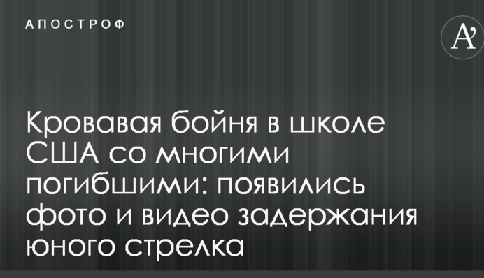Кривава бійня в школі США з багатьма загиблими: з'явилися фото і відео затримання юного стрільця
