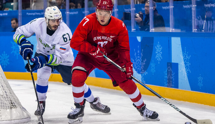 Хоккеисты России и Словении устроили голевую феерию на Олимпиаде-2018