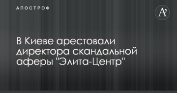 В Киеве арестовали директора скандальной аферы "Элита-Центр"