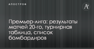 Премьер-лига: результаты матчей 20-го, турнирная таблица, список бомбардиров