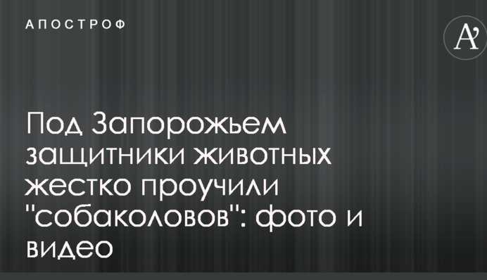 Под Запорожьем защитники животных жестко проучили 