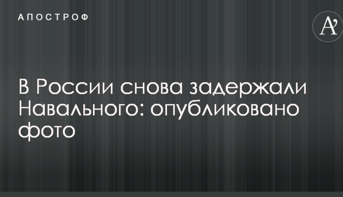 У Росії знову затримали Навального: опубліковано фото