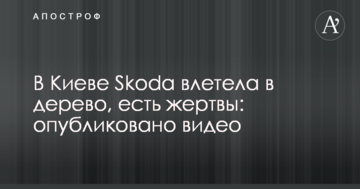 У Києві Skoda влетіла в дерево, є жертви: опубліковано відео