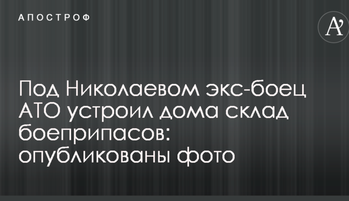Под Николаевом экс-боец АТО устроил дома склад боеприпасов: опубликованы фото