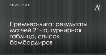 Премьер-лига: результаты матчей 21-го тура, турнирная таблица, список бомбардиров