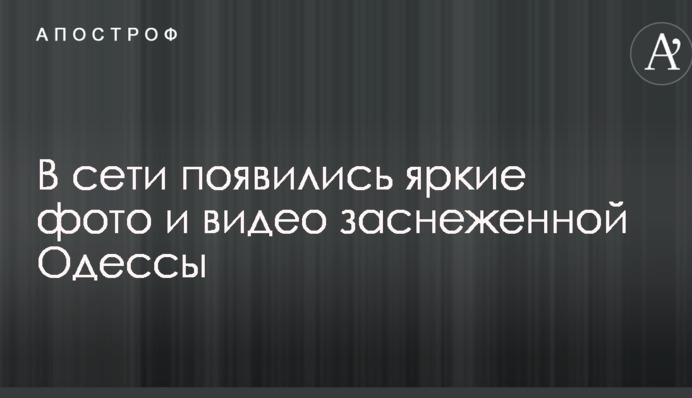 У мережі з'явилися яскраві фото та відео засніженої Одеси