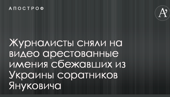 Журналісти зняли на відео заарештовані маєтки соратників Януковича, які втекли з України