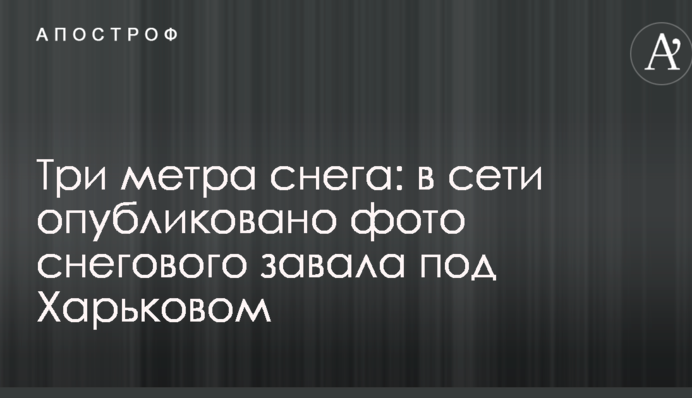 Три метри снігу: в мережі опубліковано фото снігового завалу під Харковом