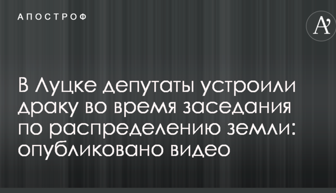 В Луцке депутаты устроили драку во время заседания по распределению земли: опубликовано видео