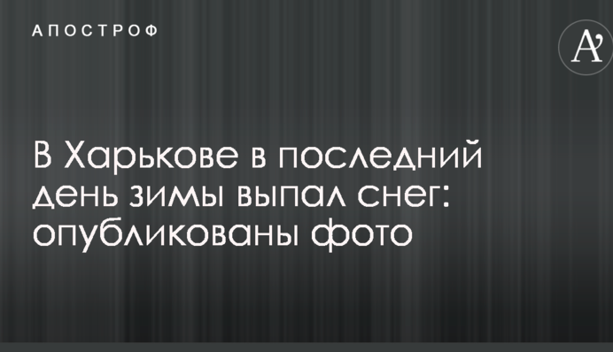 У Харкові в останній день зими випав сніг: опубліковано фото