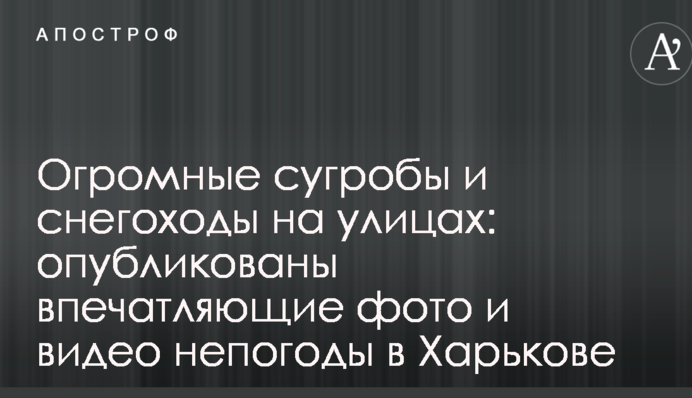 Величезні кучугури і снігоходи на вулицях: опубліковані вражаючі фото і відео негоди в Харкові