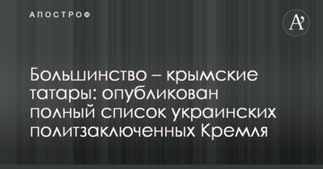 Більшість – кримські татари: опублікований повний список українських політв'язнів Кремля